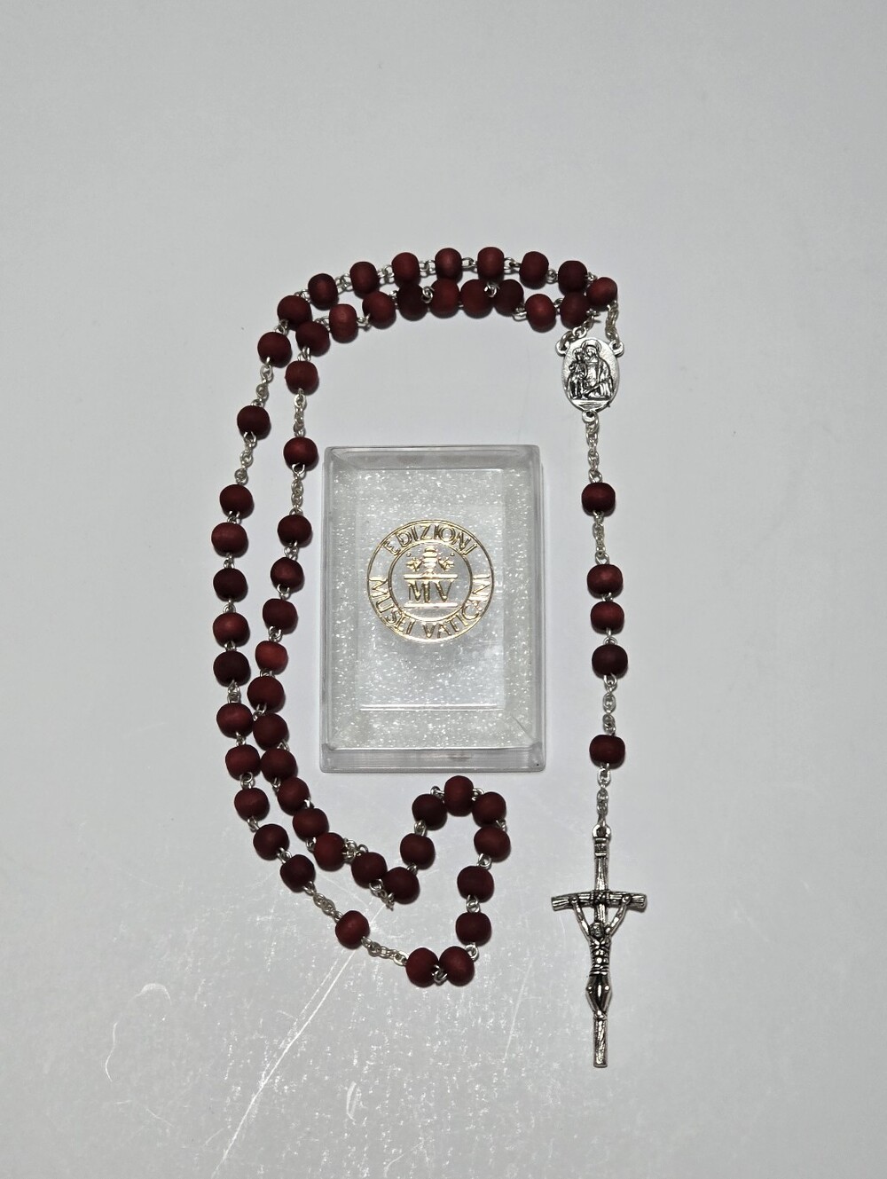 Official Vatican Museum Rose Scented Wood Beaded Rosary Edizioni Musei Vatican